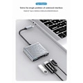Pikkukuva 5 / 5: 3-in-1 USB Type-C -telakointiasema, Type-C - DisplayPort - USB 3.0 -liitäntä, PD 100W, 8K@60Hz, 4K@144Hz, muuntaja MacBookille