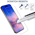Miniatyrbilde 3 av 5: 4 stk. Herdet Glass til iPhone 15 Pro Max Skjermbeskytter Glassfilm