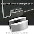 Miniatyrbilde 3 av 5: 2 stk Gulvguide Glass Skyvedør Rustfritt Stål Gulvguide For Rammeløse Skyvedører G