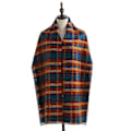 Miniatyrbilde 1 av 5: Rutete Skjerf Dame Vinter Langt Skotskrutet Skjerf Varmt Sjekkmønster Wraps Pashmina Ullsjal Teppe For Damer Spinnende Dusk Oversized Stole 1 stk oransje