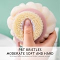 Miniatyrbild 4 av 5: 2-i-1 Långskaftad Mjuk Ryggskrubbare med Borst och Loofah för Vått eller Torrt