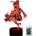 Miniatyrbild 1 av 5: Pojke/flicka Sovrum Anime Kancolle /shimakaze Figur LED-lampa 7/16 Färg Fjärrkontroll Nattlampa 3D Illusion Lampa För Sovrumsinredning USB-lampa Atmosfär