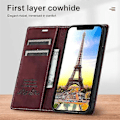 Miniatyrbillede 5 af 5: Etui til iPhone 13 Pro Etui med kortholder rød PU læder etui Wallet Flip til Apple iPhone 6.1 tommer