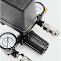 Miniatyrbillede 4 af 5: Trykregulator med trykføler til kompressor Trykføler med 2 display