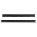 2 stk. ingeniørlinealer, sort, imperial, aluminiumslegering, trekantede arkitektlinealer