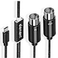 Miniatyrbild 1 av 5: MIDI till USB-C Typ C-kabel USB MIDI-konverterare med indikatorlampa för elektronisk dator