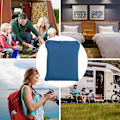 Miniatyrbilde 5 av 5: Reiseposefôr, lett reiselaken sovepose for camping og fotturer, blå, 90x220cm