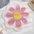 Blomsterteppe Søt Blomstret Baderomsmatte Myk Mikrofiber Rund Blomstergulvmatte Vannabsorberende