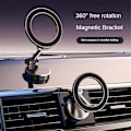 Pikkukuva 5 / 5: Magneettinen puhelinpidike autoon, 360° kääntyvä, metallinharmaa