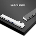 Miniatyrbild 4 av 5: Dubbel Typ C Hub USB-C till USB 2.0 PD Laddning TF Secure Digital Kort Dock Adapter
