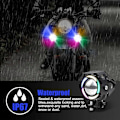Miniatyrbilde 4 av 5: 2 STK U7 Motorsykkel LED Spotlights Fargerike Angel Eyes, Universal 12V-80V Vanntett Motorsykkel Frontlykt Med PÅ/PÅ/AV Bryter