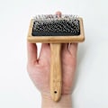 Miniatyrbillede 3 af 4: Tæppe Kvast Børste Macrame Tæppe Vævning Bomuldsreb Vævekam Kæledyrs Dematting Åben Knude C Banmo
