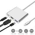 Pikkukuva 4 / 4: USB-C - HDMI -sovitin (tukee 4K/30Hz) Type-C 3 in 1 -muunninkaapeli