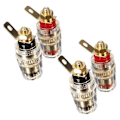 Miniatyrbillede 1 af 5: Nye 4 stk. Forstærkerhøjttalerterminal Bindingspost 4mm Bananplug Jack