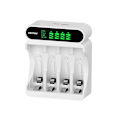 Miniatyrbilde 4 av 5: On C9023l 4-sporers LCD-skjermvisning Hurtiglading Lader for AA/AAA 1.2V Ni-MH Oppladbare Batterier