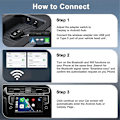 Miniatyrbillede 4 af 5: 2-i-1 Trådløs Carplay & Android Auto Trådløs Adapter, trådløs Carplay Dongle til Kablet Carplay & Android (sort)