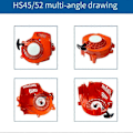 Miniatyrbild 3 av 5: Backdrag för HS45 HS52 Häcksax Handdrag Häcksax 42280802100