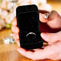 Miniatyrbillede 2 af 3: 6 stk. Fløjls Ringæske, Fløjls Forlovelsesringæske Fløjls Smykke Gaveæske Øreringe Firkantet Ring Etui Til Frieri Bryllupsceremoni Fødselsdag Jubilæum