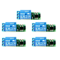 Miniatyrbillede 1 af 5: 5 stk 6-24V Flip-flop Latch Relay Bistabil Selvspærrende Lavt Puls Trigger Modul