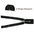 Miniatyrbild 4 av 5: 80 st Dragkedjestopp, 4,2 mm U-formade Toppstopp Stängda Dragkedjor
