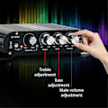 Miniatyrbillede 2 af 5: Mini Digital Power Audio Bilforstærker Blåt Lys Stereo Audio Forstærker til Hjemmebiograf Klub Musik