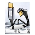 Miniatyrbild 1 av 5: Pd 100w Usb C Till Typ C Vinkel OTG Datakabel Usb 3.2 Gen 2 10gbps Datasynkronisering 5a Strömförsörjning 4k60hz,e