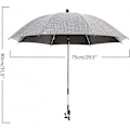 Miniatyrbillede 2 af 2: Parasol Paraply Have Terrasse Altan Strand Dækstol Clip On Skrueklemme Klapvogn Paraply Parasol