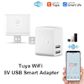 Miniatyrbilde 1 av 4: Tuya Smart Zigbee USB-adapterbryter 5V Mini 2 USB-strømadapter Smart Life-kontroll for Alexa Yande