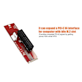 Pikkukuva 4 / 5: NGFF M.2 Key M2 PCIE-sovitin BTC-kaivinkoneen Riser-muuntimelle Punainen uros F