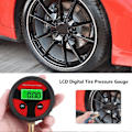 Pikkukuva 4 / 5: Digitaalinen rengaspainemittari, LCD-digitaalinen auton rengaspainemittari, digitaalinen LCD-rengaspaineen mittari autoille, kuorma-autoille, moottoripyörille, kierre: 1/8 NPT