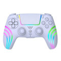Pikkukuva 1 / 5: Langaton Bluetooth-pelikonsoli / PC:lle, kaksoisvärinä, Turbo-näppäin, Hall-joystickit, peliohjain RGB-valolla, valkoinen