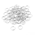 Pikkukuva 1 / 3: 10mm hopeinen metalliavainrengaspidikkeet 80 kpl