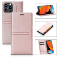 Miniatyrbillede 1 af 5: Etui til iPhone 13 Pro Max med kortholder, pink PU læder etui, flip wallet til Apple iPhone 6,7 tommer