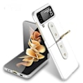 Pikkukuva 1 / 4: Samsung Galaxy Z Flip 4 -kotelo renkaalla ja lasikameralinssin suojakalvolla, liukumaton matta kova PC-puhelimen suojakotelo