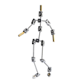 Miniatyrbild 3 av 5: Armaturkit - DIY Metall Dockfigur Skelett, Lätt att Montera, Animerad Karaktärsdesign, för Stop Motion Animation