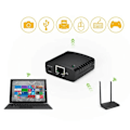 Miniatyrbillede 2 af 5: USB 2.0 LRP Print Server Del LAN Ethernet Netværksprintere Strømadapter USB HUB 100Mbps Pri