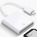 Miniatyrbild 1 av 5: Apple Lightning till SD-kort Kamera Reader Adapter: Universell Kompatibilitet, Minneskortadapter för iPad - Tvåvägsöverföring & Plug and Play