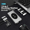 Pikkukuva 2 / 4: Type-C - HDMI-yhteensopiva VGA PD 3,5 mm:n audioliitäntä RJ45-keskitin langaton lataustelakka-adapteri
