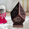 Miniatyrbillede 5 af 5: MengXi Retro Projektionslys - Elegant Trægulvlampe i Smuk Kegleform til Børneværelset