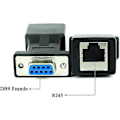 Pikkukuva 2 / 5: Rj45 - Rs232, Sarjaportti Db9 9-nastainen uros-naaras Rj45 Cat5e/6 Ethernet/lan-jatkoadapterinaarasliitin