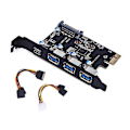 Pikkukuva 1 / 5: 4-portin USB3.0 Type-C PCIe PCI-e laajennuskorttisovitin Typea Extender -kortti