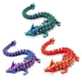 3D-Printad Kristall Drake 30cm 3st, 3D-Printad Flexibel Articulerad Drake, Dekoration