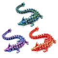 Miniatyrbillede 1 af 5: 3D-printet Krystaldrage 30 cm 3 stk., 3D-printet Fleksibel Artikulær Drage, Dekoration
