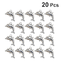 Pikkukuva 2 / 3: 20kpl Muoti Alloy Delfiini Riipukset Korut DIY Korujen Valmistus Tarvike Kaulakorulle Rannekorulle -T