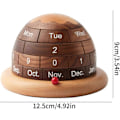 Miniatyrbillede 2 af 5: Rustik Træ Skrivebordskalender | Evigheds Skrivebordskalender | Træ Skrivebordskalender |