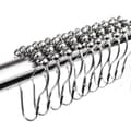 12-pack Duschdraperiringar i rostfritt stål med glidsystem 12 Enkelkrokar 69x39mm