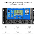 Miniatyrbilde 5 av 5: Solar Laderegulator, 30a Solcellepanel Regulator 12v/24v Pwm Auto Parameter Justerbar LCD-skjerm Solcellepanel