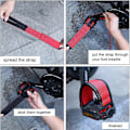 Miniatyrbillede 5 af 5: 1 Par Cykel Pedal Stropper, Pedal Tåclips Stropper Tape til Fixed Gear Cykel, Rød