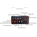 Miniatyrbild 5 av 5: 200w Digital Bluetooth Stereo Förstärkare Kort Subwoofer Mikrofon Karaoke Förstärkare För 8-12 Tum