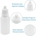 Miniatyrbilde 3 av 5: 12 stk. 15 ml/0,5 oz Plast Dråpeflasker, Tom Klembar Øyedråpeflaske